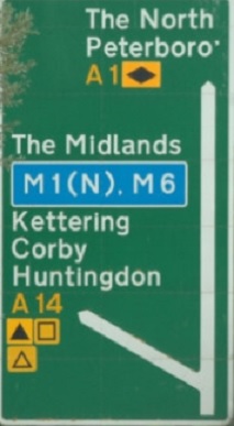 Huntingdon Road Sign