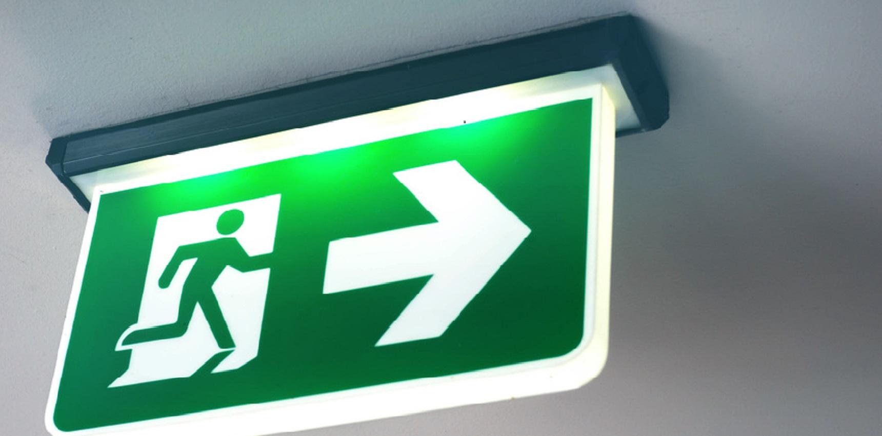 Illuminated exit sign