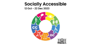 Socially Acceptable Exhibition logo on Banner