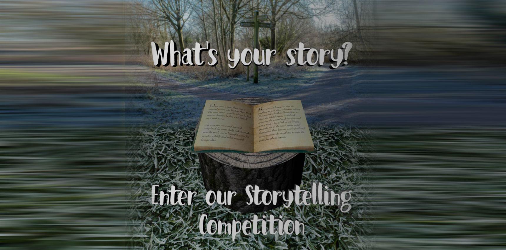 What's your Story text poster.
